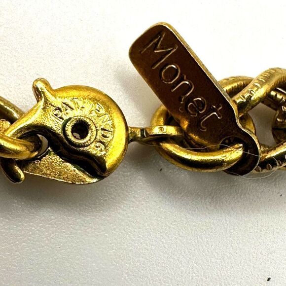 Monet vintage very long gold tone chain necklace - Picture 4 of 10